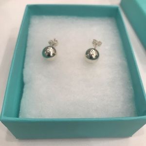 NWT Tiffany & CO. Silver Ball Earrings